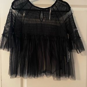 Black babydoll smock